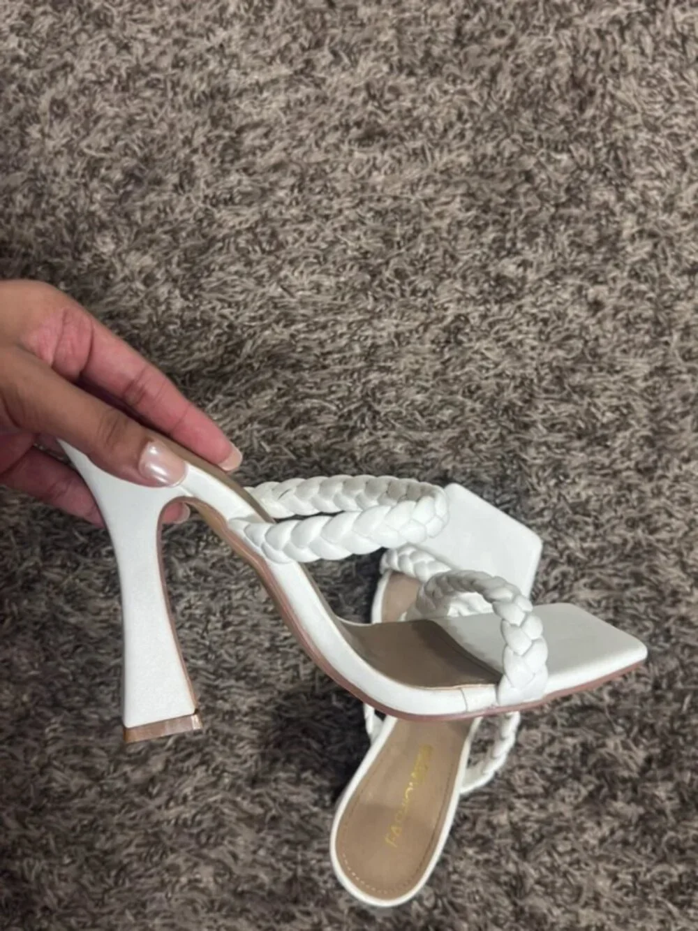 White high heels